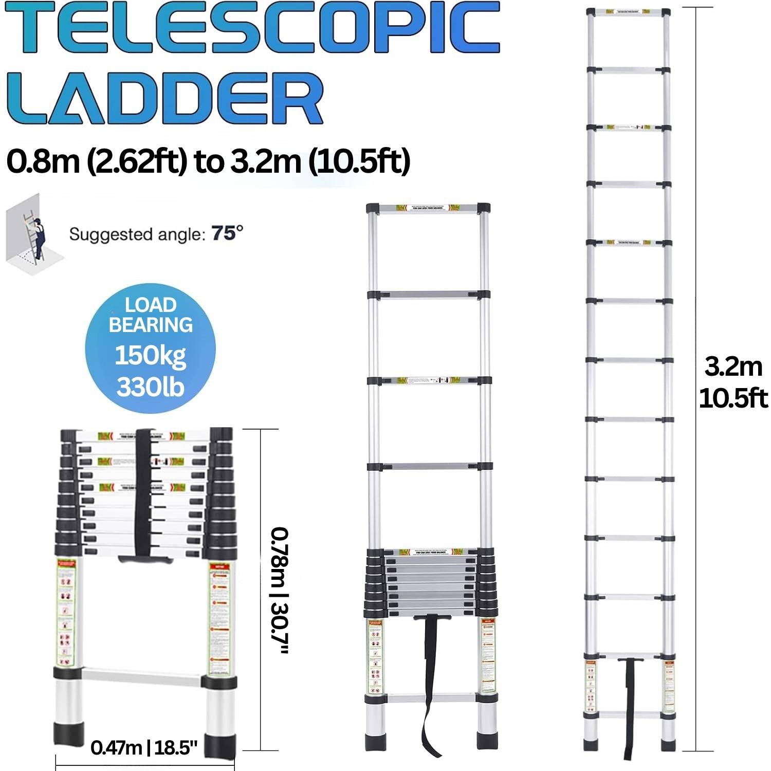 Telescoping Extendable Ladder