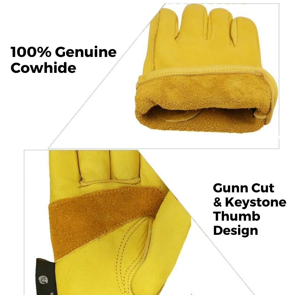 Leather Workwear Gloves S: image 3